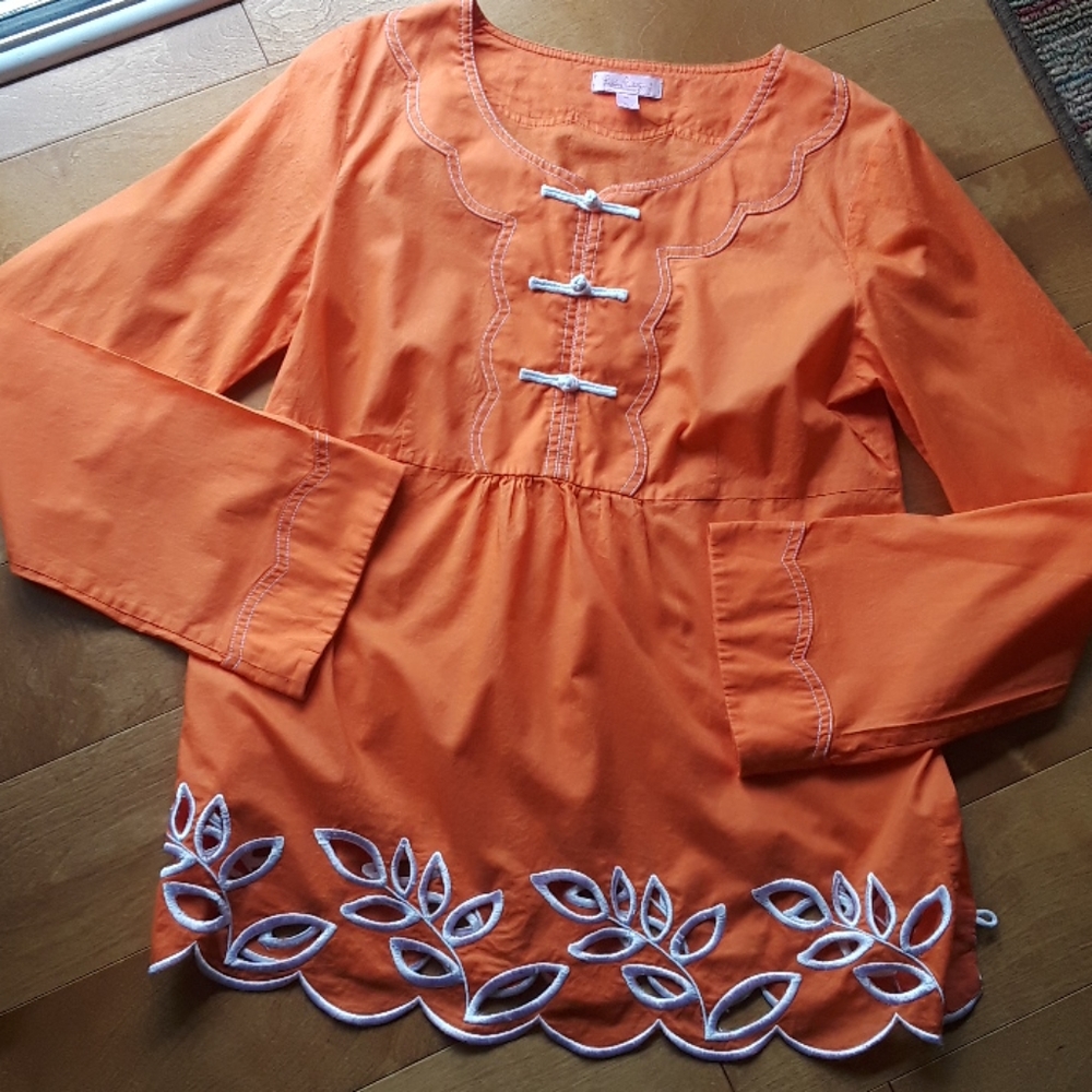 Lilly Pulitzer orange tunic cover up